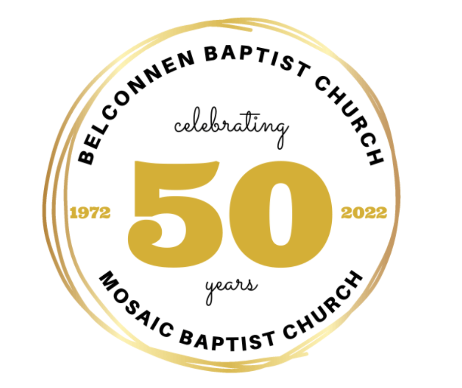 Logo for 50th anniversary at Mosaic Baptist Church