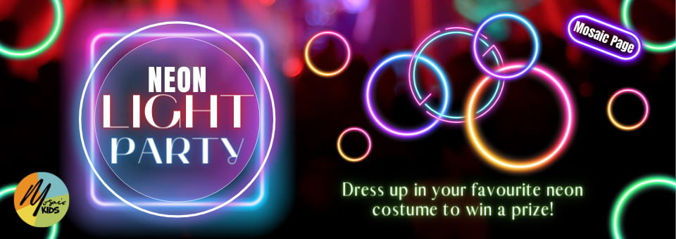 Image of the Neon Light Party banner